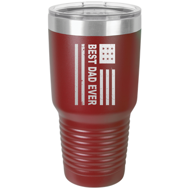 Patriotic Best Dad Ever 30oz Ringneck Tumbler